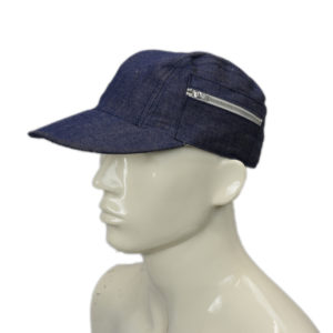 Denim Cap with zip pockets